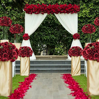 Décoration de maison centres de table de mariage décoration de table en soie hortensia réutilisable Rose fleurs Bouquets boules fleurs artificielles mariage
