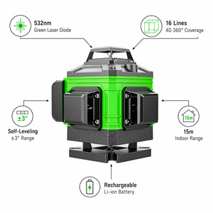 Nivel Láser Autonivelante con Proyección de Líneas para Colocación de Baldosas y Montaje en Pared - Product Image 5