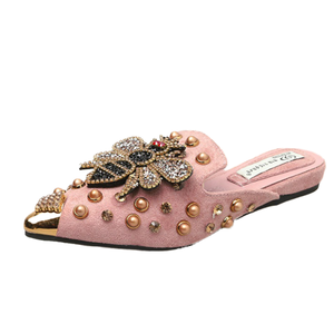 Zapatos Planos Tipo Mocasín de Alta Calidad para Mujer, Sandalias Casuales de Punta Cerrada para Exteriores con Función Antideslizante para Verano y Otoño - Product Image 1