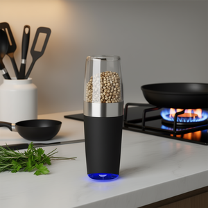 Juego de Molinillos Eléctricos Inteligentes para Sal y Pimienta, Gran Capacidad, Grosor Ajustable, Recargables por USB, para Cocina, Hogar y Barbacoa - Product Image 2