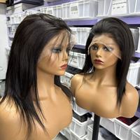 Perruques Courtes en Cheveux Humains Naturels HD Full Lace Sans Colle de Qualité Supérieure, Cheveux Vierges Bruts d'un Seul Donneur, Fournisseurs de Perruques Cheveux Humains
