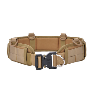 DFW0114 Ceinture tactique réglable imperméable avec boucle en plastique, camouflage noir-gris woodland, camouflage noir nuit - Product Image 2