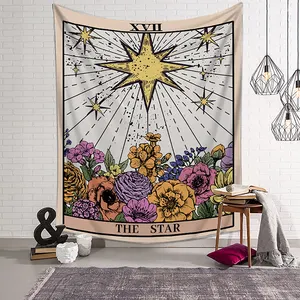 Tarot cartão adivinhação estrela sol lua impresso tapeçaria personalizável parede decoração tapeçaria