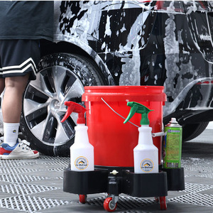 Vente en gros personnalisé rouge noir <span class=keywords><strong>20L</strong></span> réservoir d'eau de grande capacité seau de lavage de voiture seau d'entretien de voiture avec protection anti-grain - Product Image 5