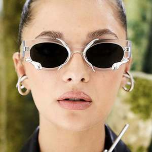 Gafas de Sol Rectangulares Punk con Decoración de Serpiente, Monturas Pequeñas Steampunk de Lujo Personalizadas al por Mayor para Mujer - Product Image 1