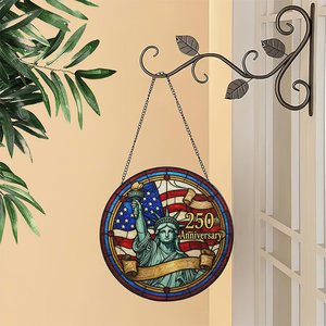Colgante de Vitral con Diseño del 250 Aniversario de América, Decoración Colgante para Hogar y Jardín - Product Image 1