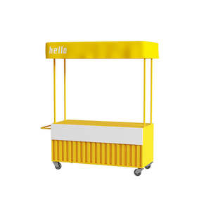 Petit chariot à fleurs d'art en fer pour les ventes mobiles pour l'extérieur, marché de nuit, étal, maïs de célébrité sur <span class=keywords><strong>Internet</strong></span> - Product Image 5