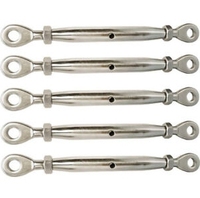 Tendeur de câble en acier inoxydable 316 de type JIS pour câble métallique, à œillets, à corps fermé