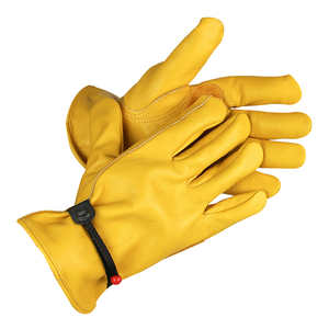 Guantes de trabajo de cuero de vaca doble para hombres y mujeres Construcción de seguridad resistente para jardinería Conducción Trabajo de patio - Product Image 3
