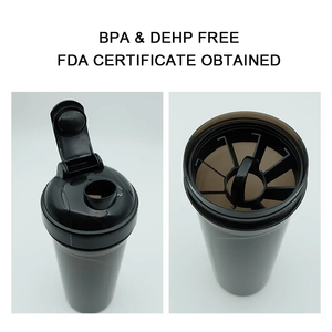 Customizable <strong>Protein</strong> <strong>Shaker</strong> Bottle Leak Proof BPA Free Plastic Gym <strong>Shaker</strong> Custom Logo Easy Carry Bottle for Gym Work - Product Image 2