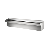 Fontaine décorative de piscine de cascade d'acier inoxydable directe d'usine déversoir de forme de rectangle pour le décor de jardin et de maison