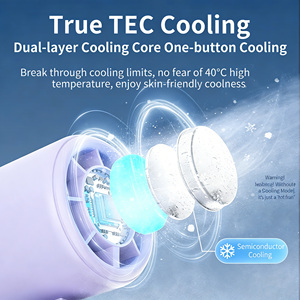 Tec Semiconductor Ice Cooling Wearable Handheld 100-Speed Stepless Adjustable Portable Mini <b>Fan</b> Neck Hanging Phone <b>Stand</b> Car - Product Image 6
