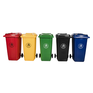 Cubo de basura de plástico <span class=keywords><strong>PP</strong></span> respetuoso con el medio ambiente de 240L, tamaño grande, Cubo de almacenamiento superior abierto para exteriores, cubo de basura y cubos de basura, papelera de reciclaje - Product Image 3