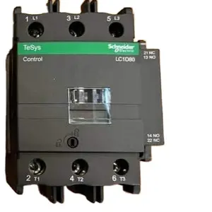 schneider black model Lc1d80 Telemecanique Contactor TeSys D LC1D80 80 A - 220 V - 50/60Hz LC1D80M7C