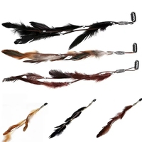 2024 nouveau à la mode Boho plume bandeau perruque perlée plume coiffure à la main pince à cheveux fille cheveux accessoires de haute qualité