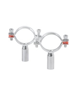 Support de fixation flexible forgé en acier inoxydable 201 304 316 basse pression avec disque de base et pince de suspension, couleur argent, garantie 1 an