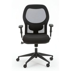 DRACO Chaise de bureau ergonomique Design contemporain Hauteur réglable Multi-verrouillage Contact permanent Mouvement PP 3 couleurs-Noir - Product Image 2