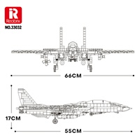Reobrix Série d'armes de l'Air Force, modèle de chasseur furtif F-14, avion militaire, blocs de construction, jouet éducatif