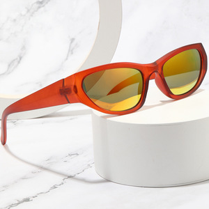 Lunettes de soleil sport Xsy, monture PC, protection UV400, pour cyclisme en extérieur, voyage, monture petite et tendance, verres bleus - Product Image 4
