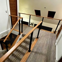 Garde-corps en câble d'acier inoxydable moderne de 42 pouces, design personnalisé, pour balustrade de villa, terrasse, escaliers extérieurs