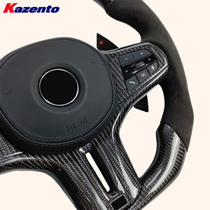 Volant pour <span class=keywords><strong>BMW</strong></span> Série 5 G30 18-24, carbone <span class=keywords><strong>Alcantara</strong></span> et palettes de changement de vitesse - Product Image 4