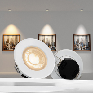 Luminaria LED Empotrable Resistente al Fuego CCT con Certificación UKCA CE EU, 4W 6W, Regulable, Antideslumbrante, IP65, Impermeable para Interiores - Product Image 1