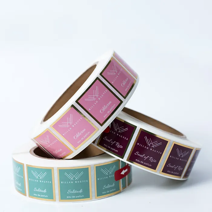 Custom Afdrukken Zelfklevende Synthetisch Papier Etiketten Voor Parfumflesje