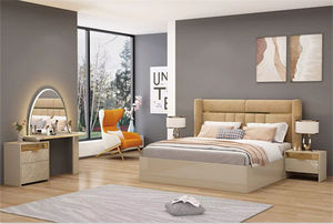 เตียงขนาดคิงไซส์ทำจากไม้เนื้อแข็งชุดห้องนอนของโรงแรม5ชิ้นเตียงควีนไซส์ทันสมัย - Product Image 5