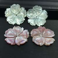 Gros DIY Bijoux Perles Moyen Percé Fleur Shell Perle en Rose Blanc Os & Corail Perles en Vrac
