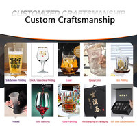 Ensemble de verres à whisky en cristal créatifs, verres à cocktail et à bière classiques, verrerie de bar haut de gamme pour la maison et les fêtes