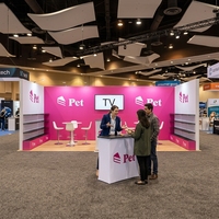 Stan Pameran Kain SEG 10x20 kaki, Portabel Modular, Perakitan Cepat, Display Pameran Dagang Aluminium dengan Rak