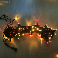 Haute qualité rvb LED fée noël guirlande lumineuse plein fil de cuivre caoutchouc encastré extérieur éclairage décoratif décoratif