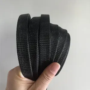 Funda trenzada de poliéster expandible negra DEEM para protección de cable manchon