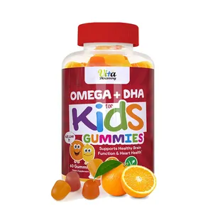 Private Label Vitamins for Kids Gummies with Omega 3 6 9 DHA Supports Healthy Brain and Vision Heart Health