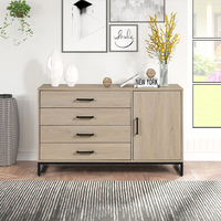 Commode beige OEM, ensemble lit et armoire modernes, meubles de chambre à coucher, armoire aux designs modernes, armoire en bois pour meubles de maison