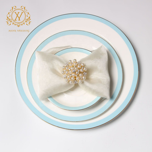 Nouveau mariage vacances Table décorations brillant strass <span class=keywords><strong>or</strong></span> <span class=keywords><strong>perle</strong></span> serviette anneau noël flocon <span class=keywords><strong>de</strong></span> neige serviette <span class=keywords><strong>boucle</strong></span> - Product Image 5
