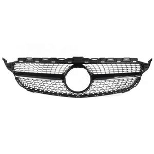 Grille <span class=keywords><strong>diamant</strong></span> pour <span class=keywords><strong>Mercedes</strong></span> Benz <span class=keywords><strong>W205</strong></span> <span class=keywords><strong>Classe</strong></span> <span class=keywords><strong>C</strong></span> 15-18 Grille noire - Product Image 1