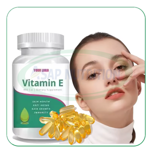 Huile de vitamine E certifiée Halal en gélules molles 400 UI, complément éclaircissant pour la peau pour adultes - Service OEM/ODM, qualité alimentaire, personnalisable - Product Image 1
