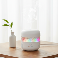 Diffuseur d'huiles essentielles ultrasonique avec haut-parleur musical, lampe en sel de l'Himalaya de 200 ml, pour la maison, le bureau, le spa
