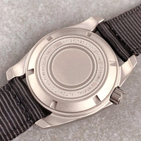 Tandorio 40mm caja de titanio NH35 NH36 Movt relojes para nuevos hombres Vintage Verde Negro Dial 20ATM zafiro impermeable 3,8 corona