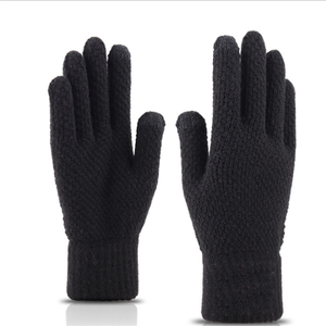 Gants d'hiver en <span class=keywords><strong>laine</strong></span> acrylique pour hommes et femmes, accessoire en tricot chaud et extensible - Product Image 3