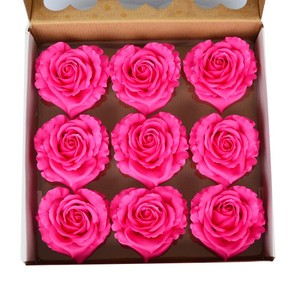 Natale amore rosa sapone fiore a forma di cuore a forma di testa di fiore scatola regalo fiore Bouquet materiale fatto da te - Product Image 6