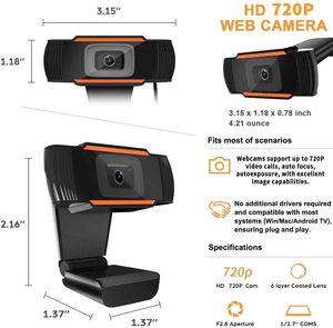HD 720P Webcam Máy Tính Tính Xách Tay USB <span class=keywords><strong>Driverless</strong></span> Web <span class=keywords><strong>Camera</strong></span> Với Xây Dựng Trong Microphone Cho Video Gọi Điện Thoại - Product Image 3