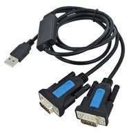 Nuevo Adaptador Convertidor USB a Serial RS232 de 2 Puertos FTDI 2026 con Cubierta de PVC y Trenzado de Cobre Puro para Uso en Computadoras