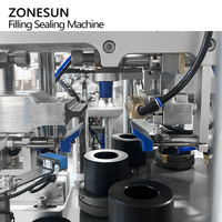 Machine de remplissage et de scellage automatique de tubes souples à double compartiment pour pâtes cosmétiques, ZONESUN ZS-FS009D, monobloc, servo, ultrasonique