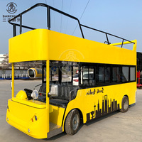 Bus électrique de luxe à deux étages de couleur personnalisée pour les excursions touristiques et les centres de villégiature