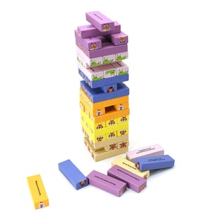 54 pezzi di legno blocco torre di gioco per coppie e adulti divertente gioco di festa per le notti di San Valentino regalo di Stacking blocchi - Product Image 4