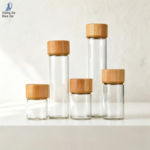 Bouteille de réactif avec bouchon en bois, diamètre 22 mm, bouteille d' aliquotage scellée avec bouchon à vis, bouteille à large ouverture - Product Image 4