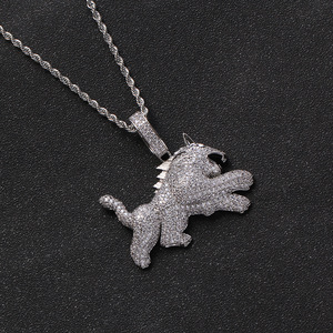 Collar de Latón con Colgante 3D de la Bestia del <span class=keywords><strong>Dios</strong></span> de la Riqueza, Joyería de Moda para Hombre, Regalo para Uso Diario o Fiestas - Product Image 3