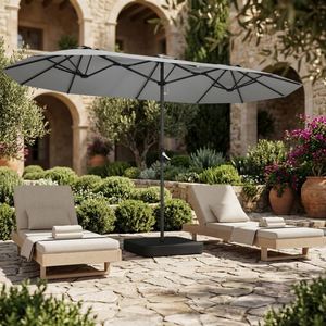 Sombrillas Plegables Modernas de Tres Lados, Resistentes, para Uso en Exteriores, Impermeables y Anti-UV, para Patio y Parque, Venta al Por Mayor de Fábrica - Product Image 3